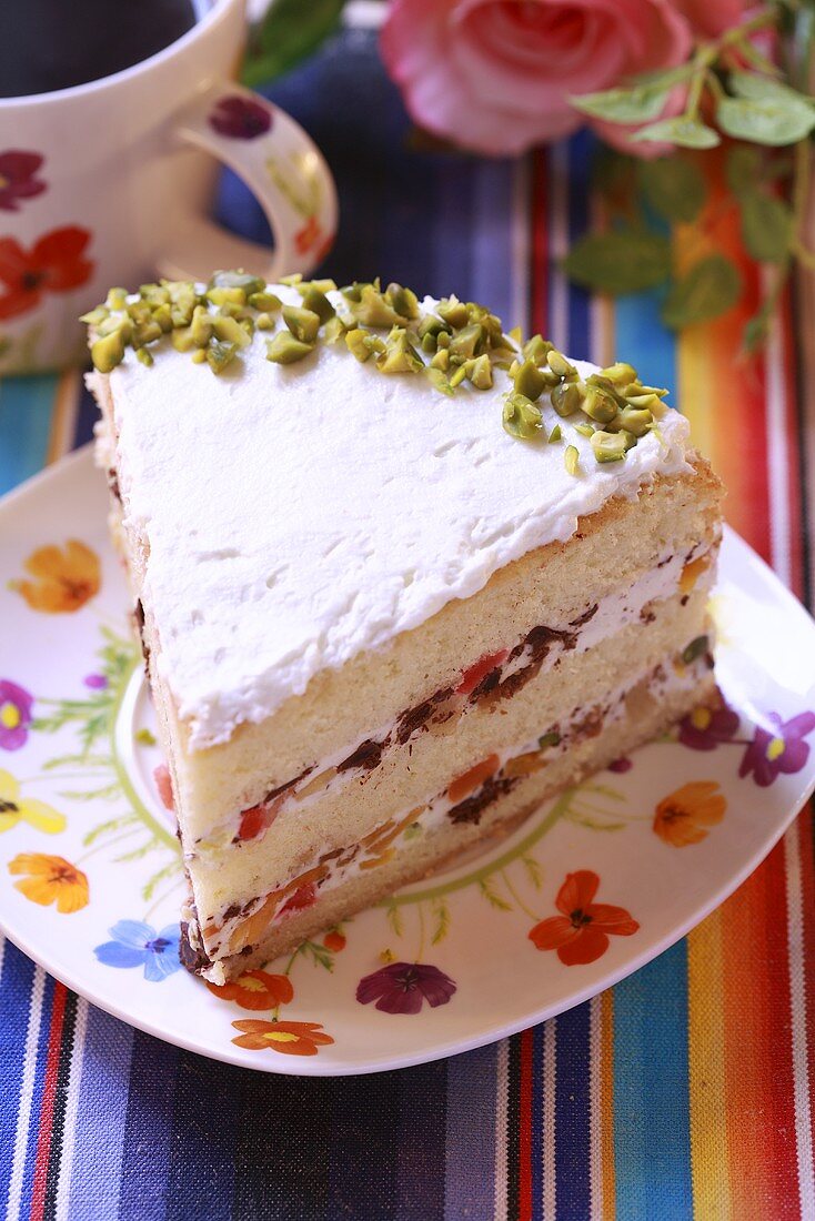 Torta primavera (Cake with candied fruit, Italy)