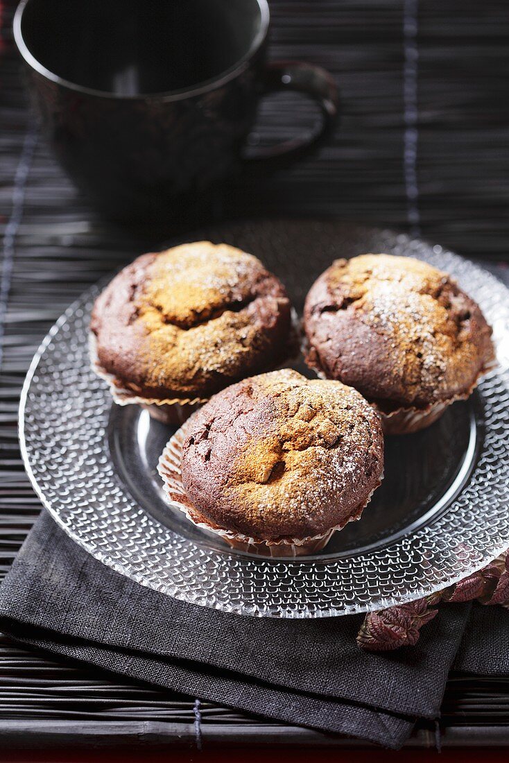 Chocolate and coffee muffins