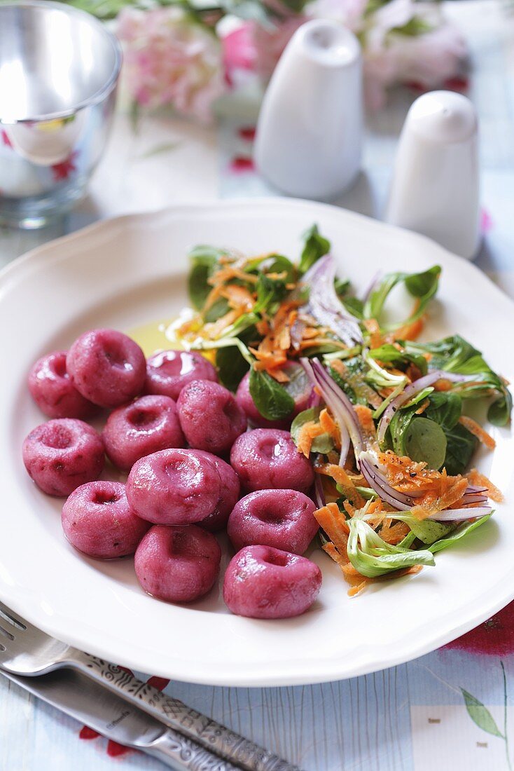 Beetroot gnocchi