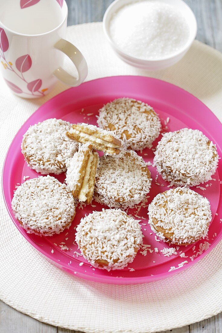 Biscuits with grated coconut