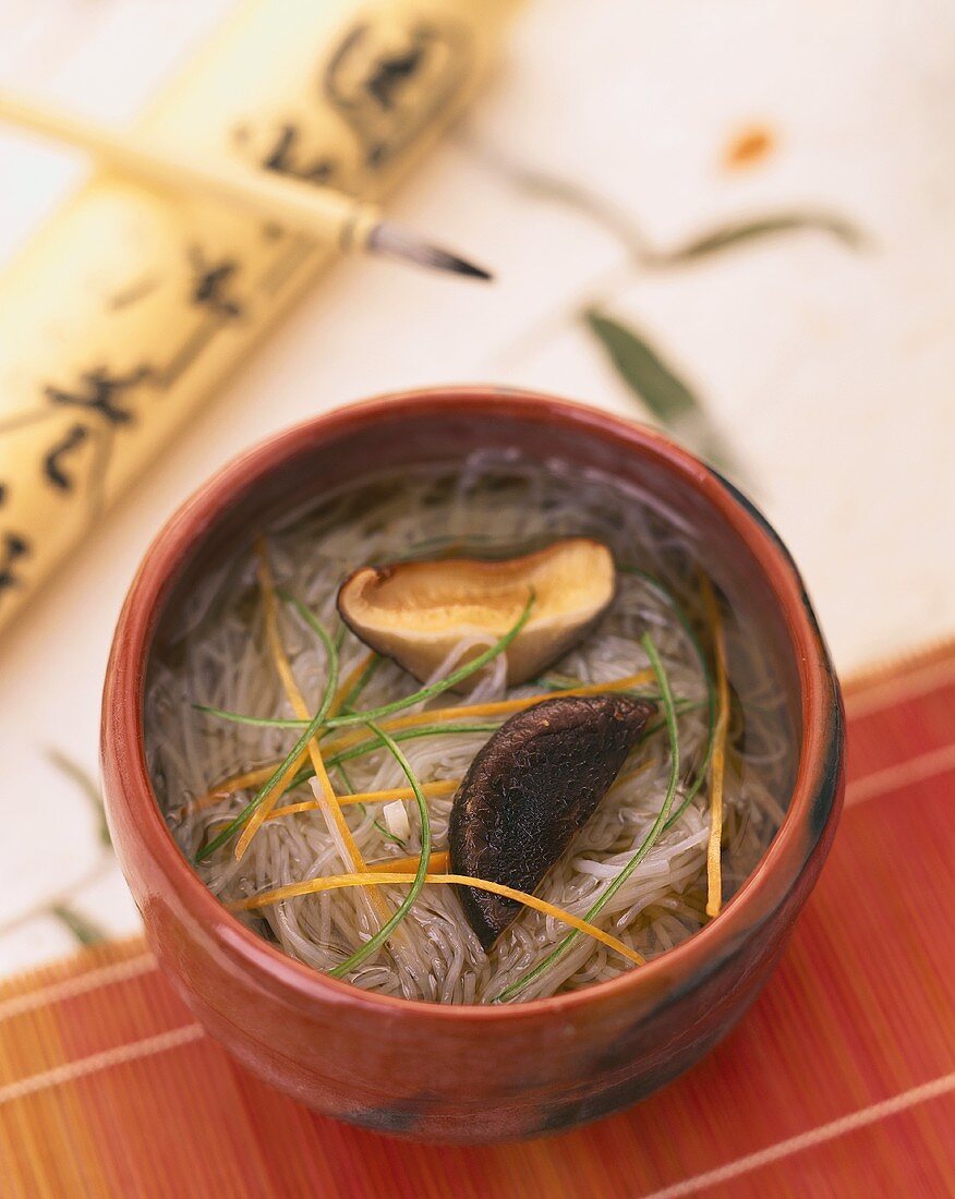 Japanese rice noodle soup