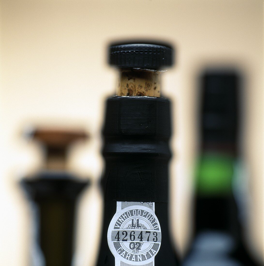 Neck of a port bottle