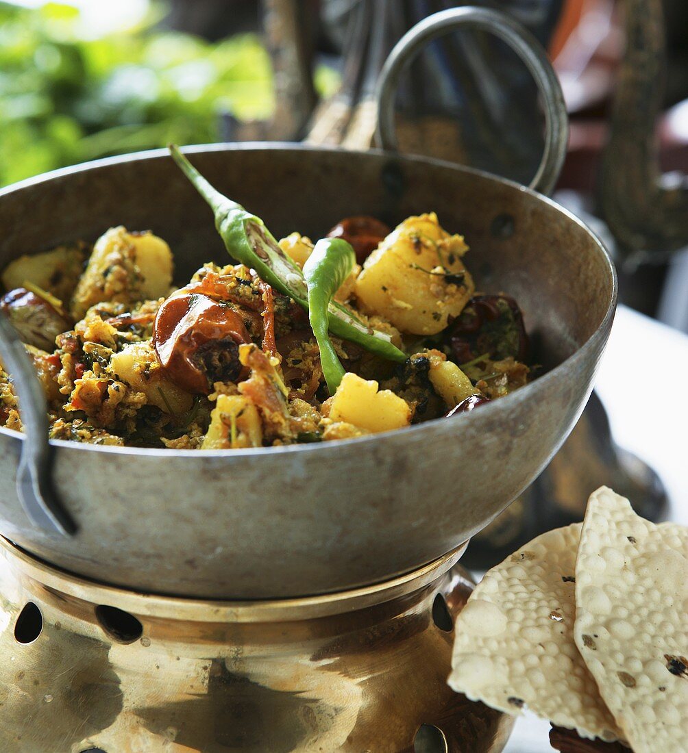 Indian pan-cooked potato dish