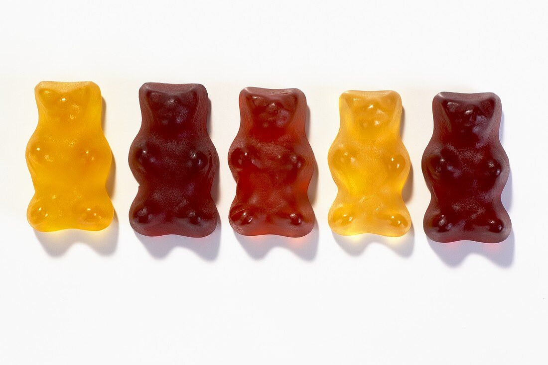 Five gummi bears