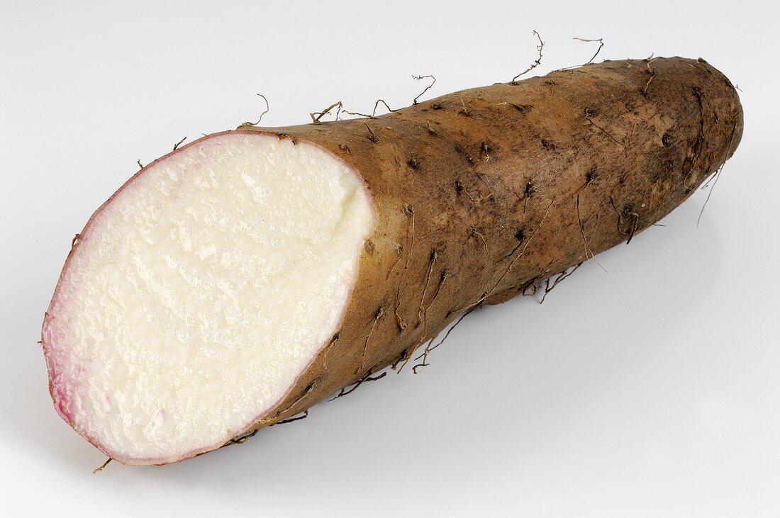 Yam, a piece cut off