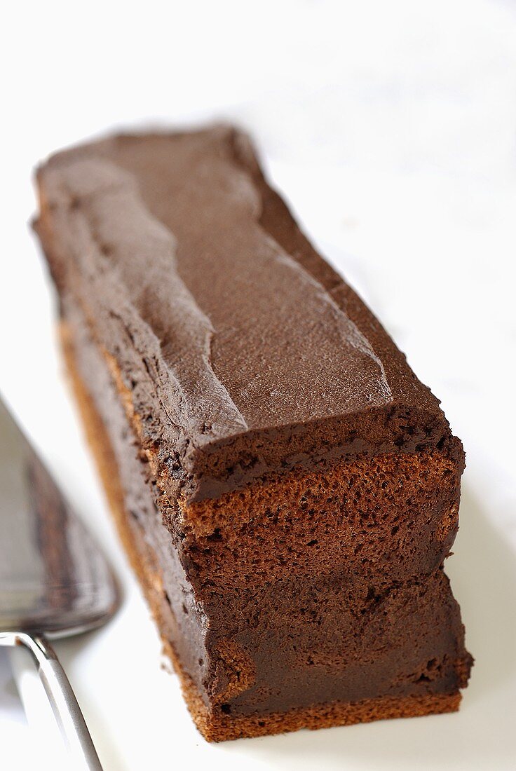 Chocolate sponge cake with chocolate cream