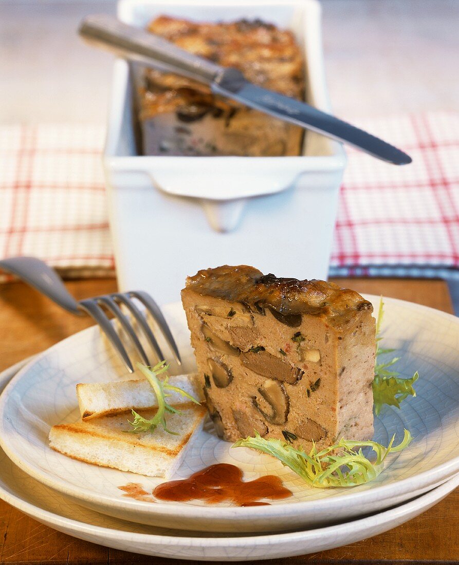 Venison and mushroom terrine