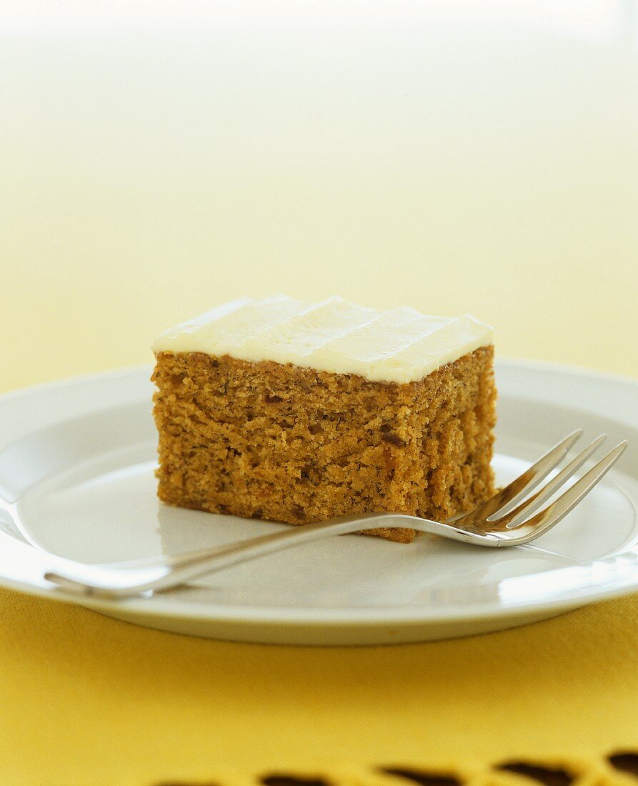 A piece of banana and date cake