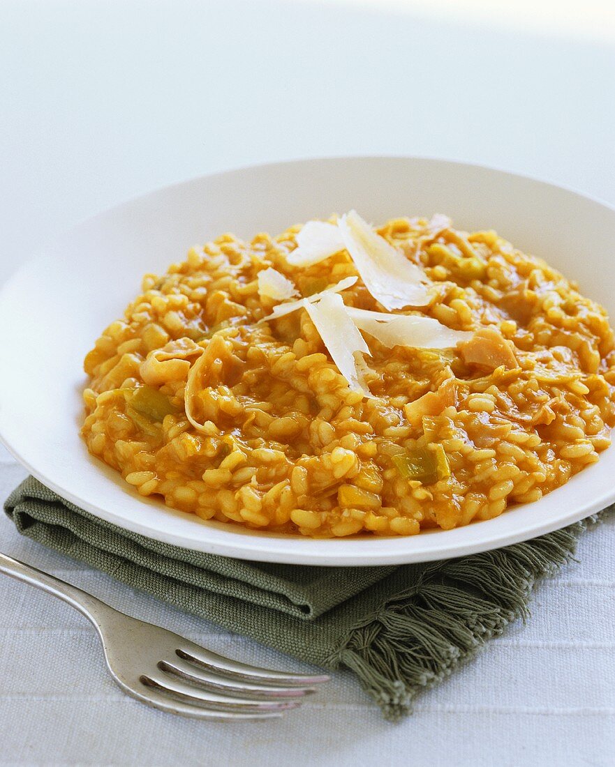 Ham and sweetcorn risotto