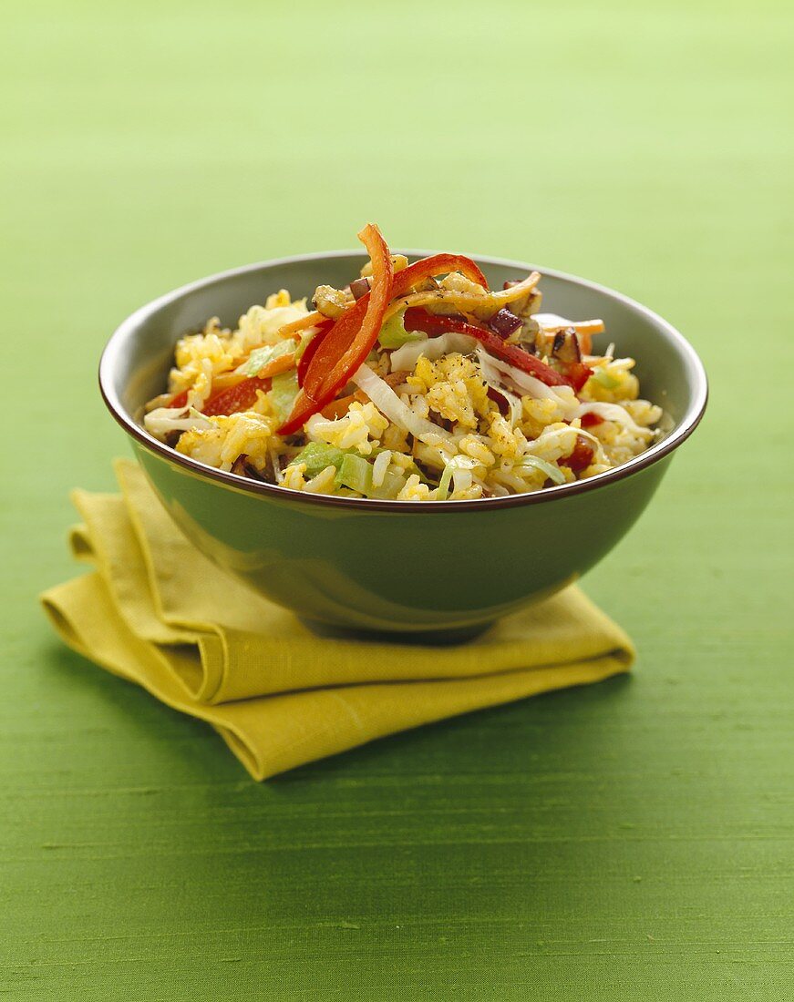 Egg fried rice with vegetables