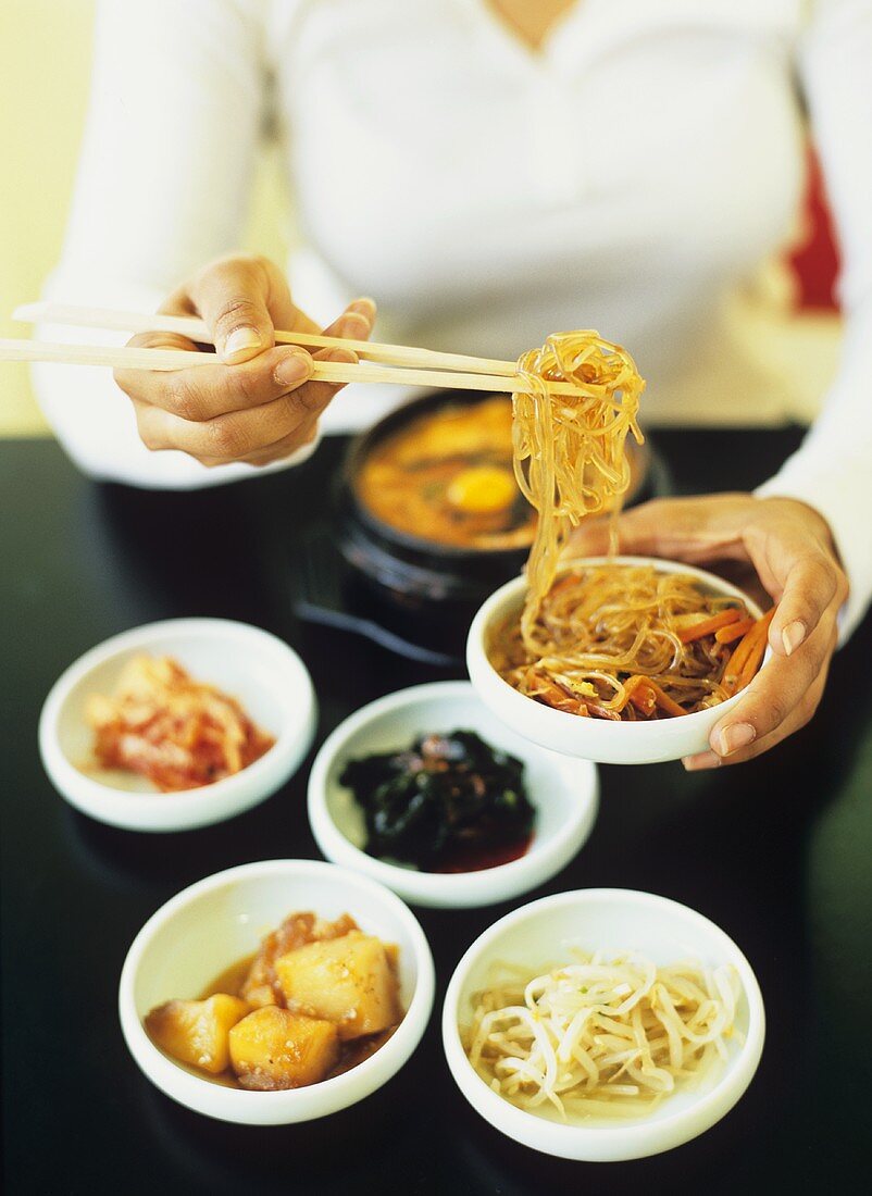 Koreanische Gerichte und Lebensmittel