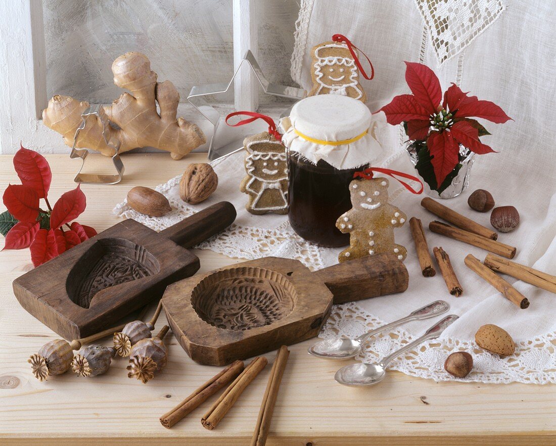 Ingredients for baking gingerbread