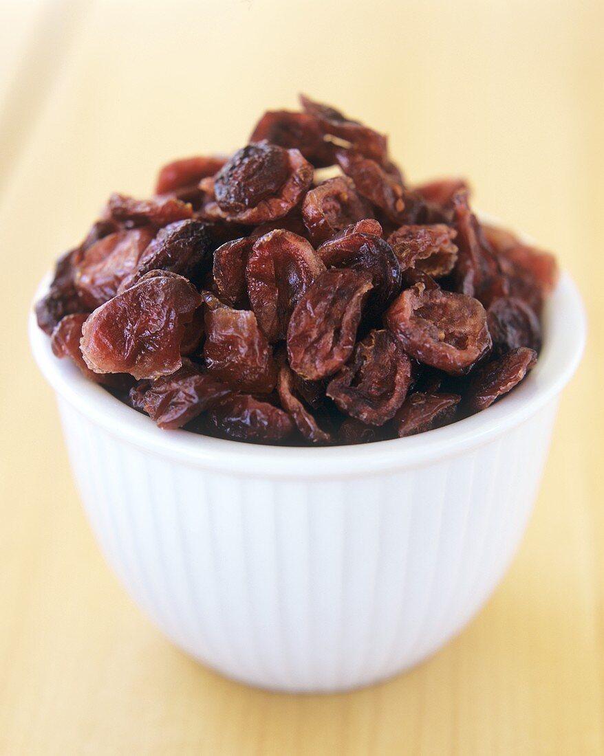 Bowl of dried cranberries