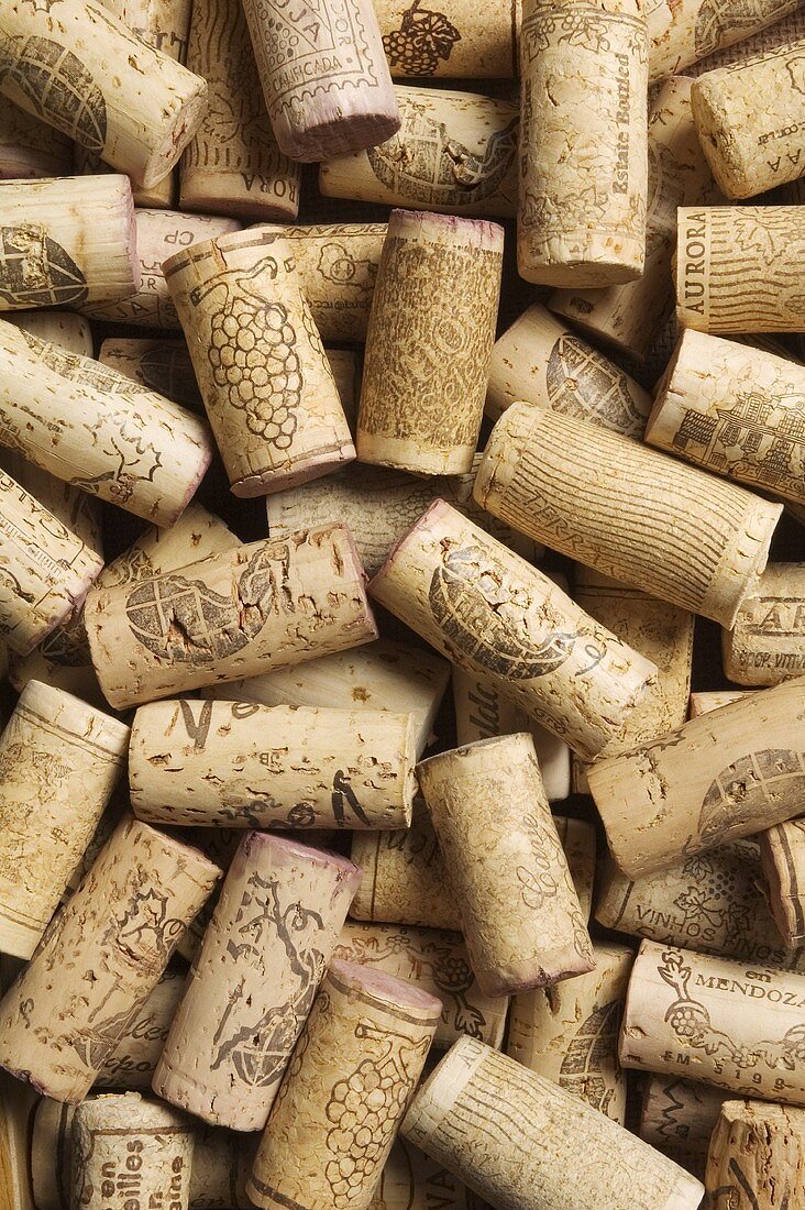Lots of different wine corks
