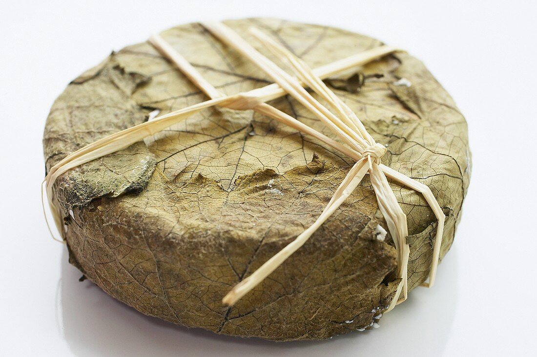 Small goat's cheese wrapped in vine leaves