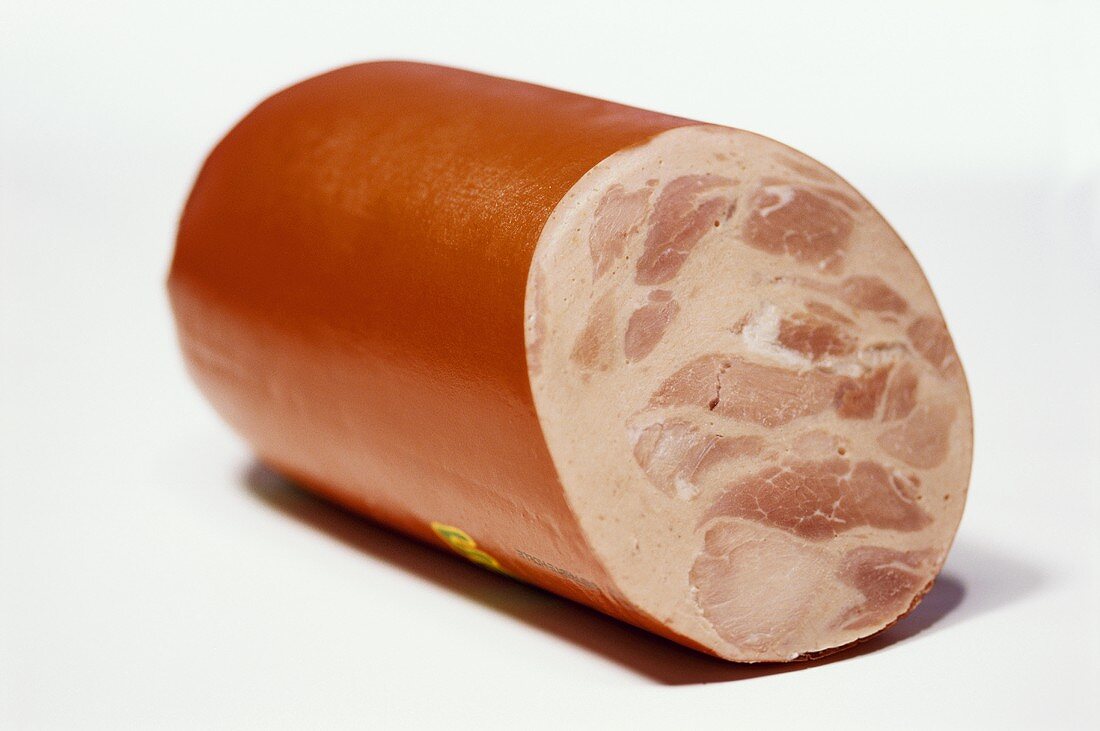 Bierschinken (ham sausage), a piece
