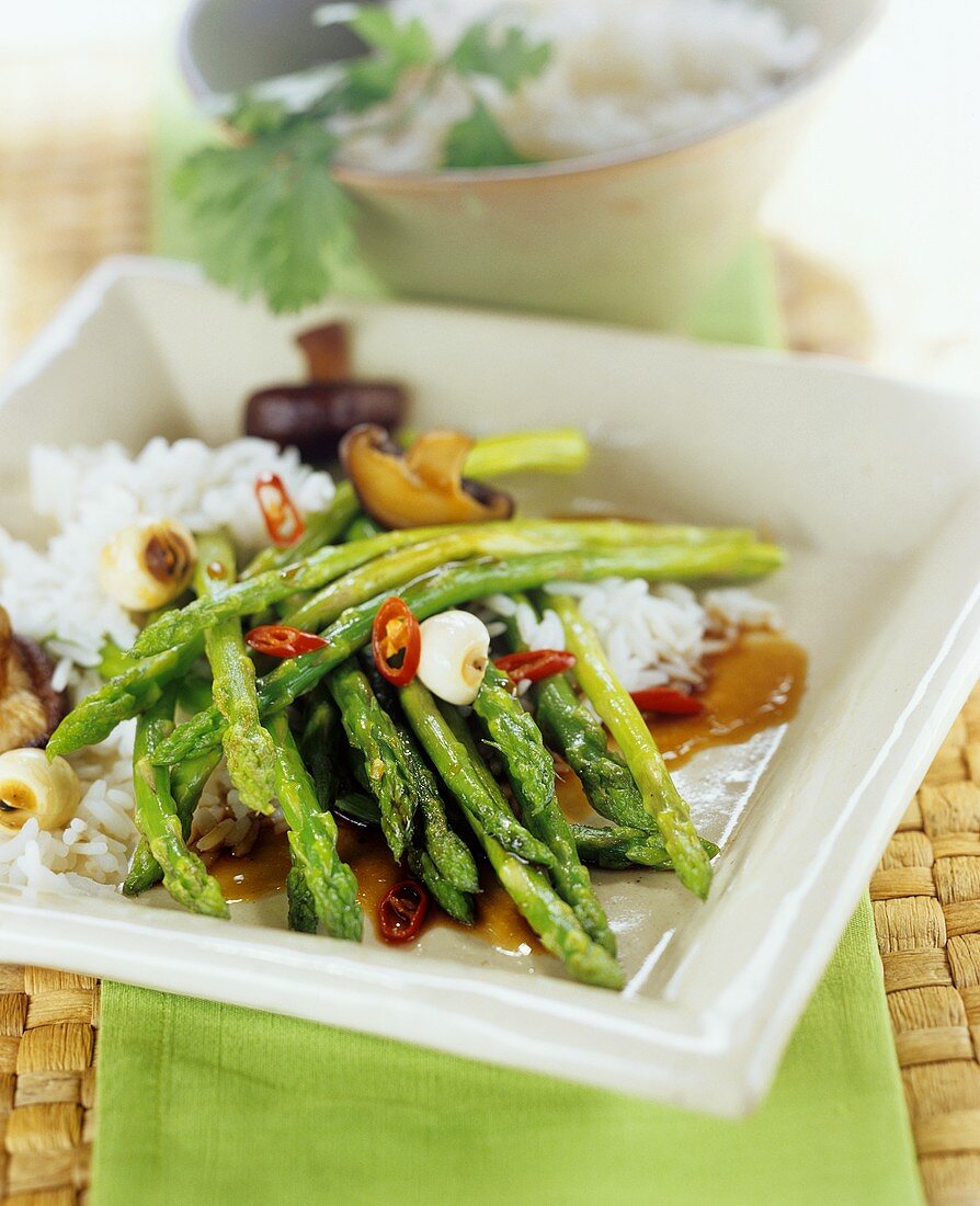 Green asparagus, Asian style