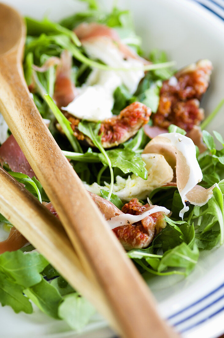 Rocket, fig and Parma ham salad