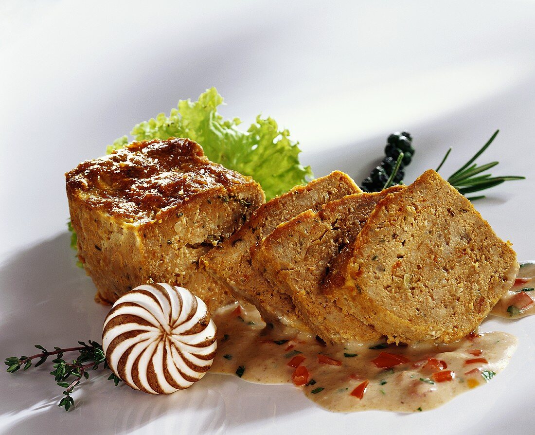 Meatloaf with mushroom sauce