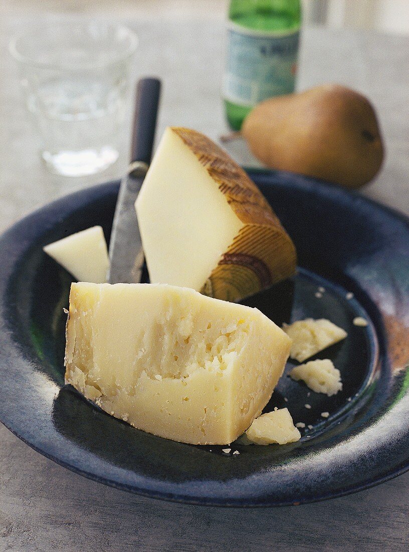 Manchego and Pecorino on a plate