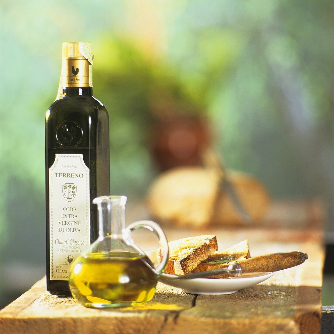 Olivenöl und Brot