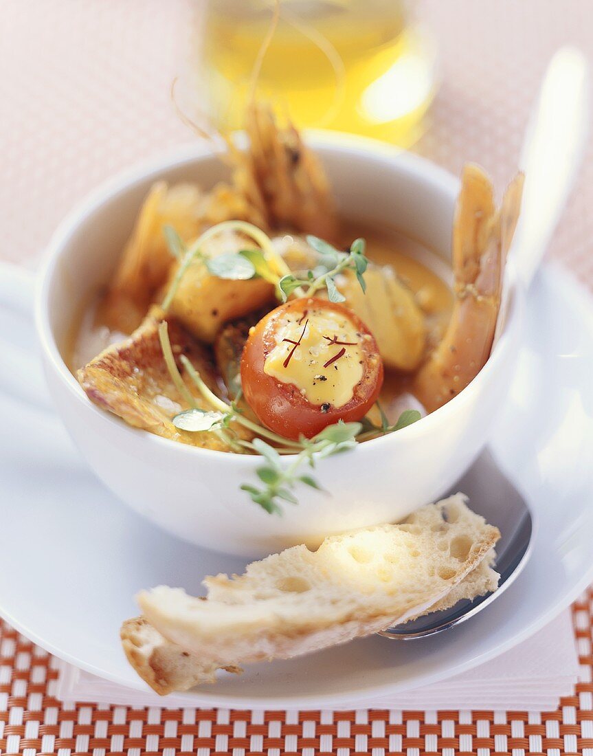 Bouillabaisse mit Rouille-Tomaten