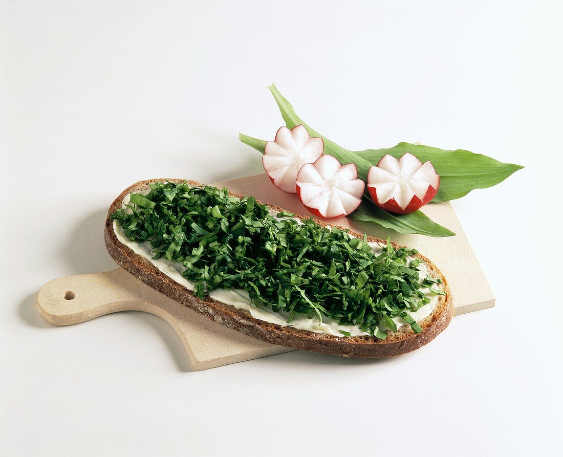 Ramsons (wild garlic) on bread