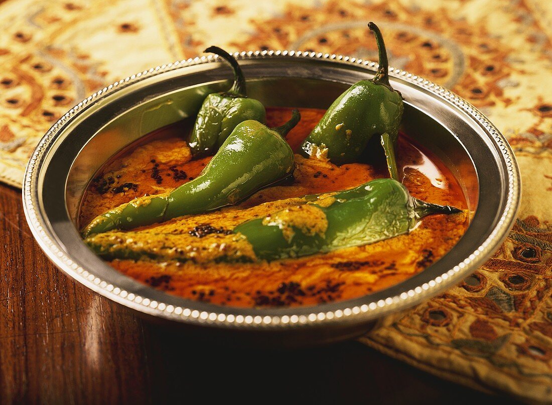 Mirch Ka Salan (green pepper in spicy sauce, India)