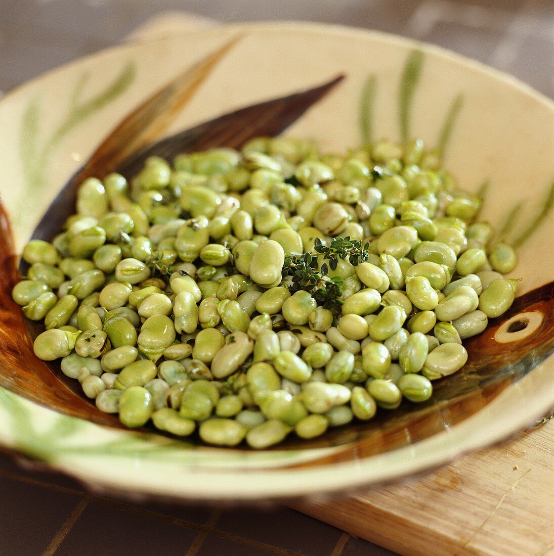 Broad beans, cooked