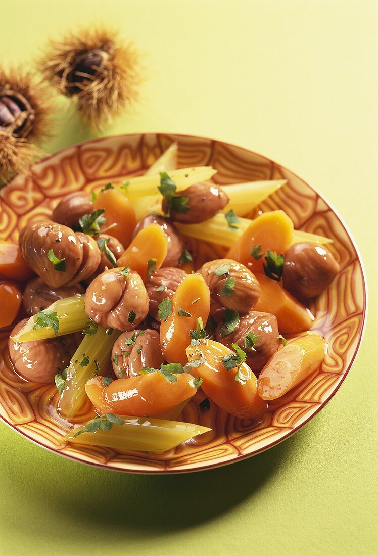 Chestnuts with vegetables