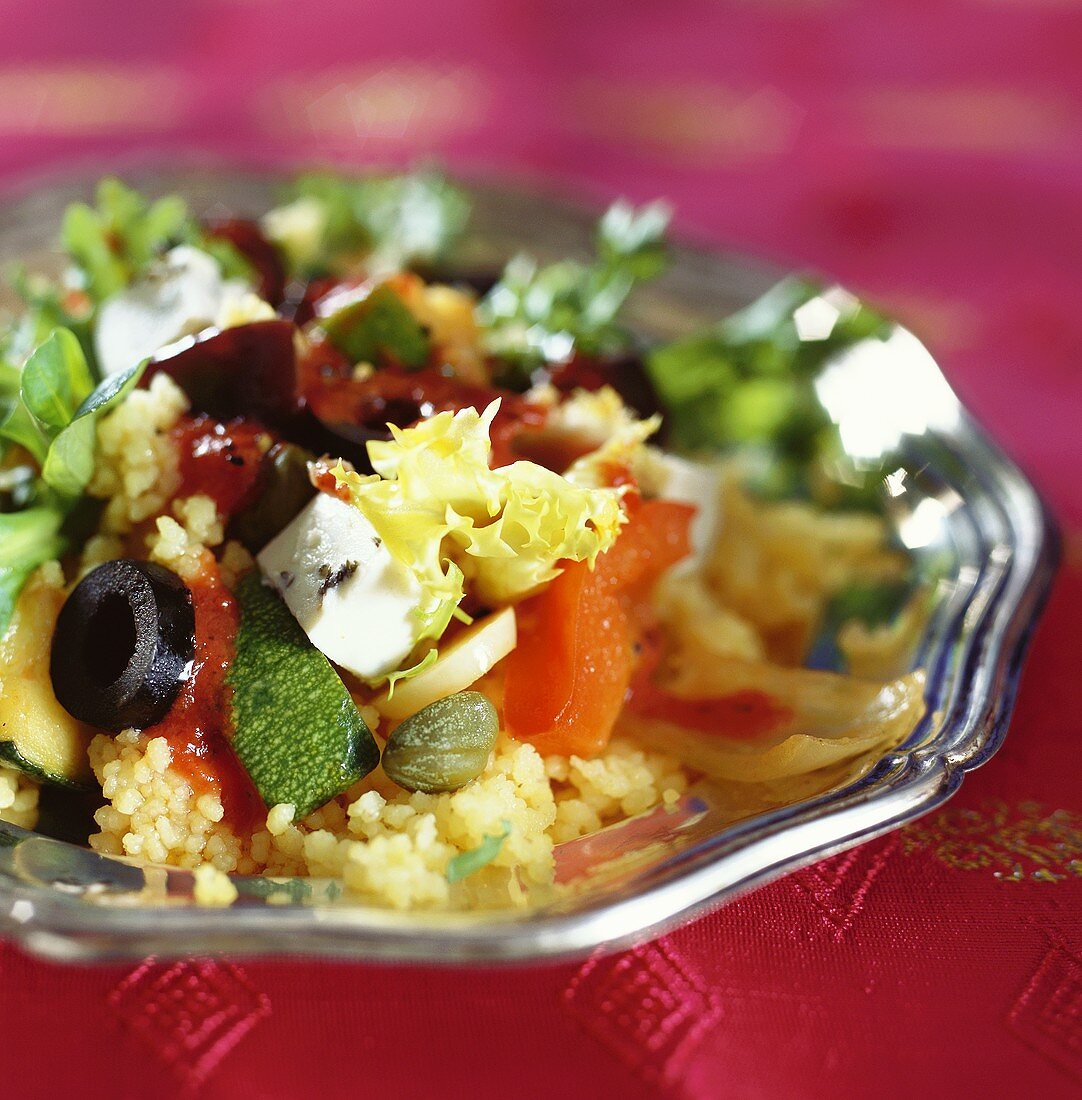 Couscous mit Gemüse und Harissa