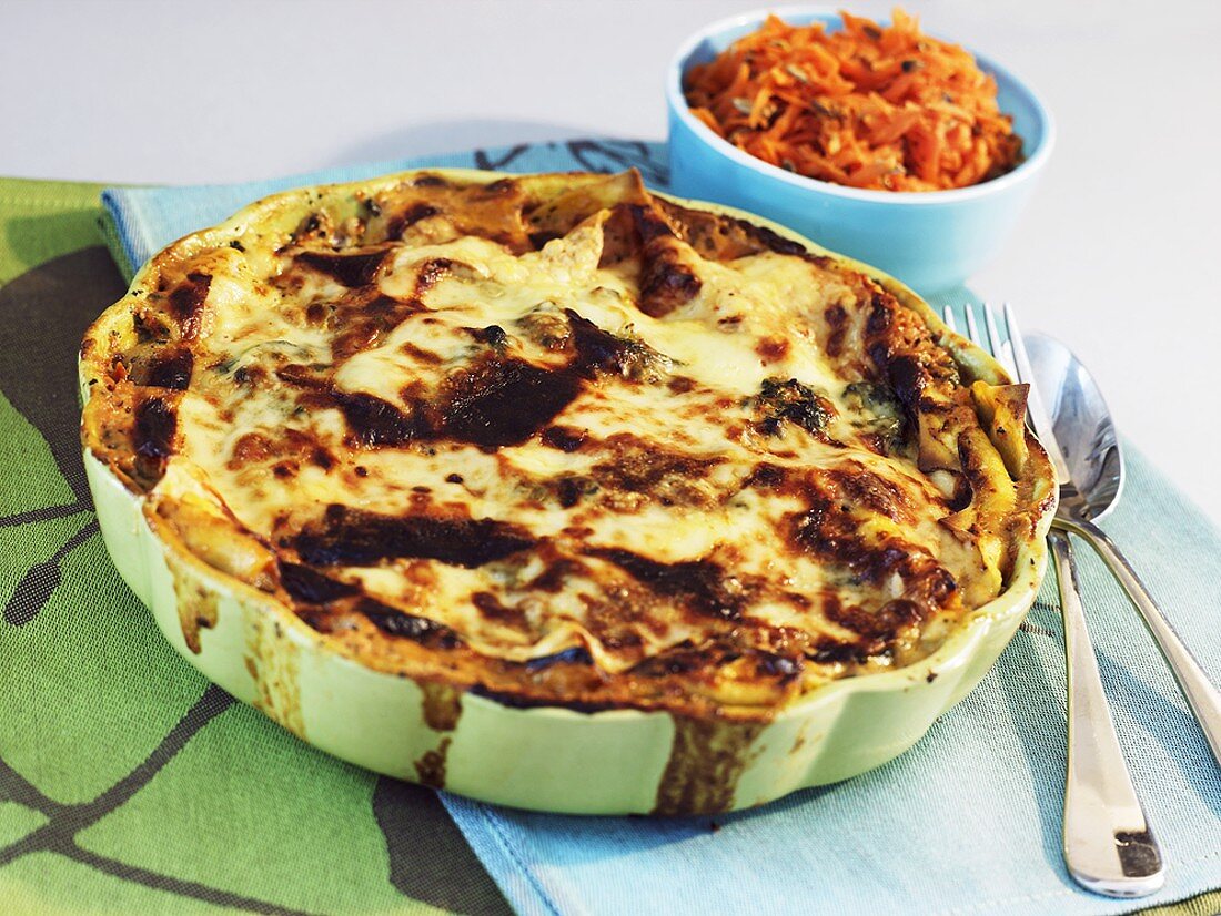 Spinatlasagne mit Chèvre (Ziegenkäse)