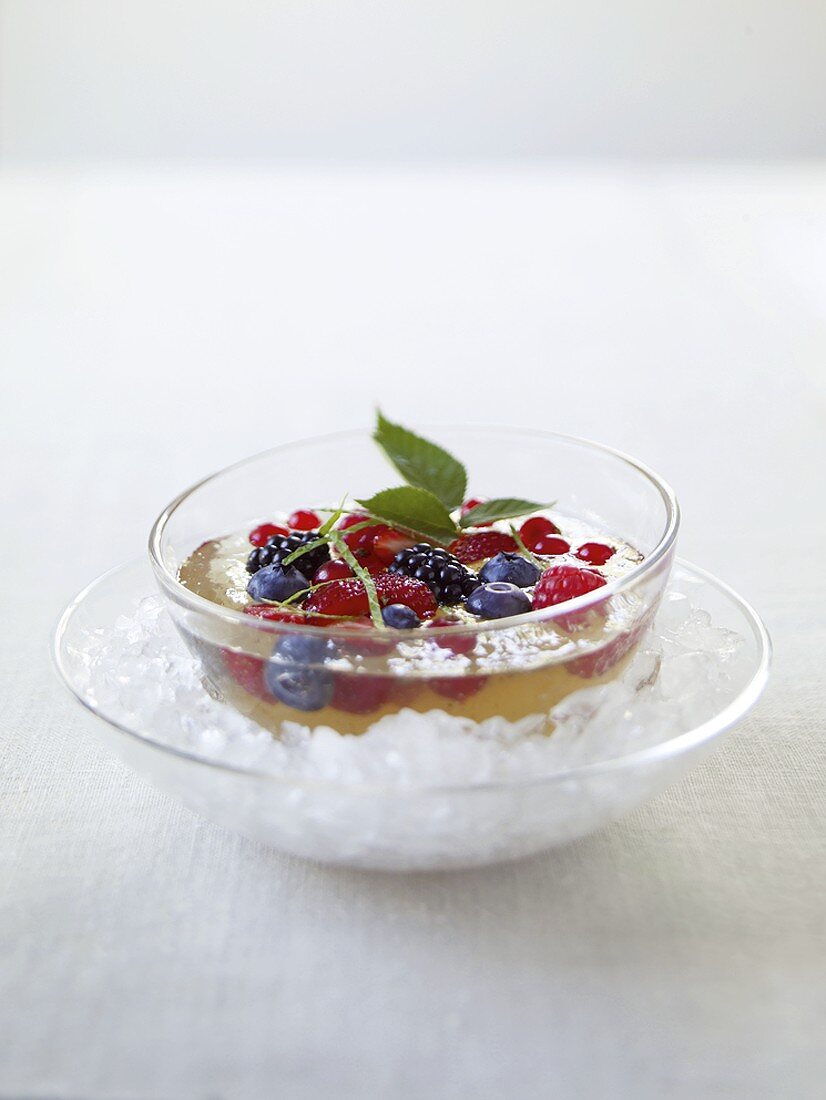 Gingered fresh berry compote