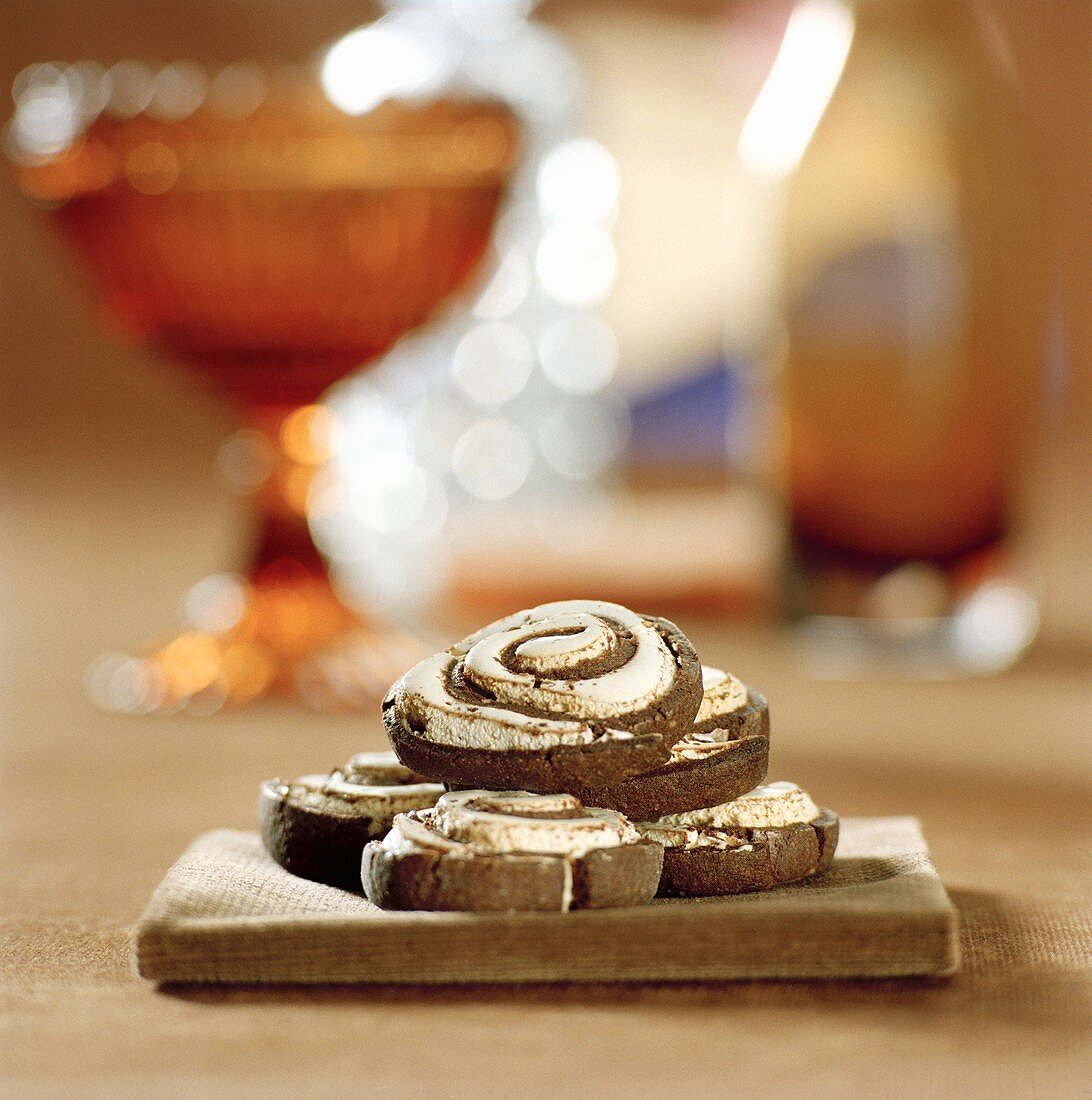 Chocolate meringue snails