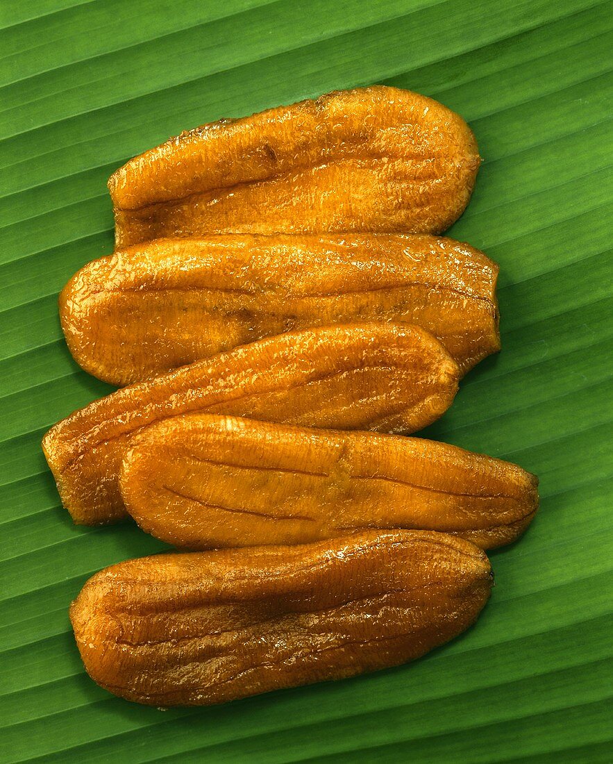 Bananas preserved in honey