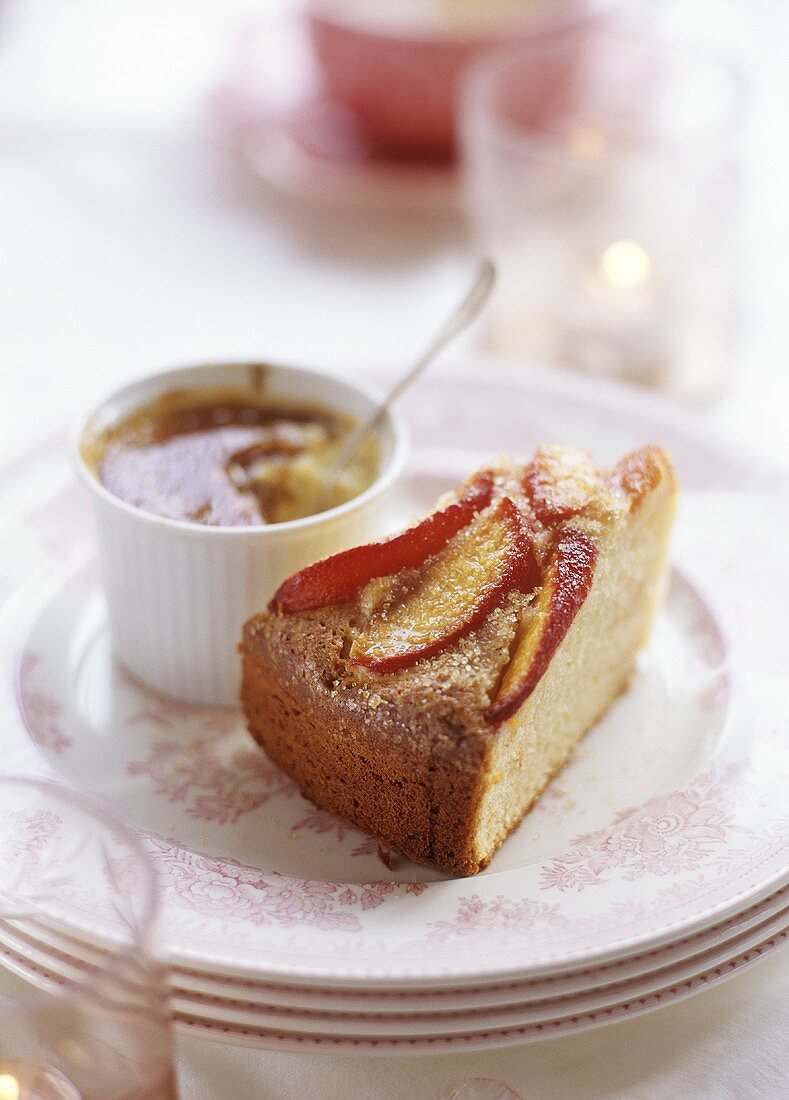 Ein Stück Aprikosenkuchen