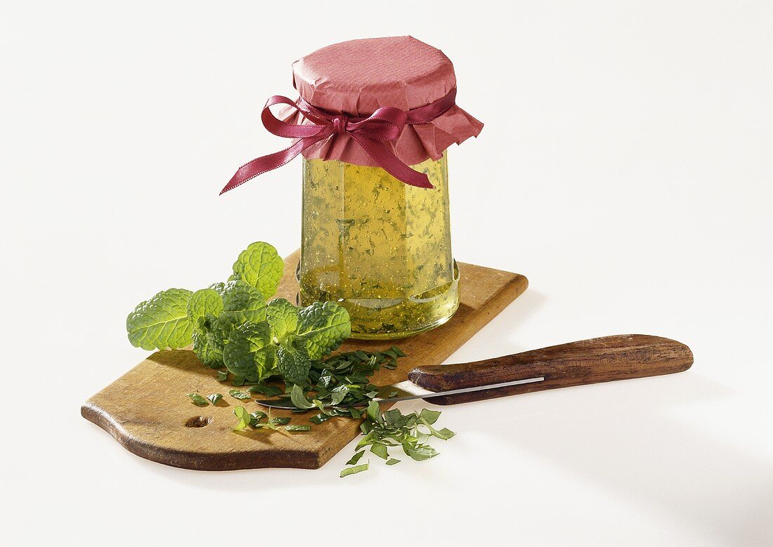 Minted gooseberry jelly