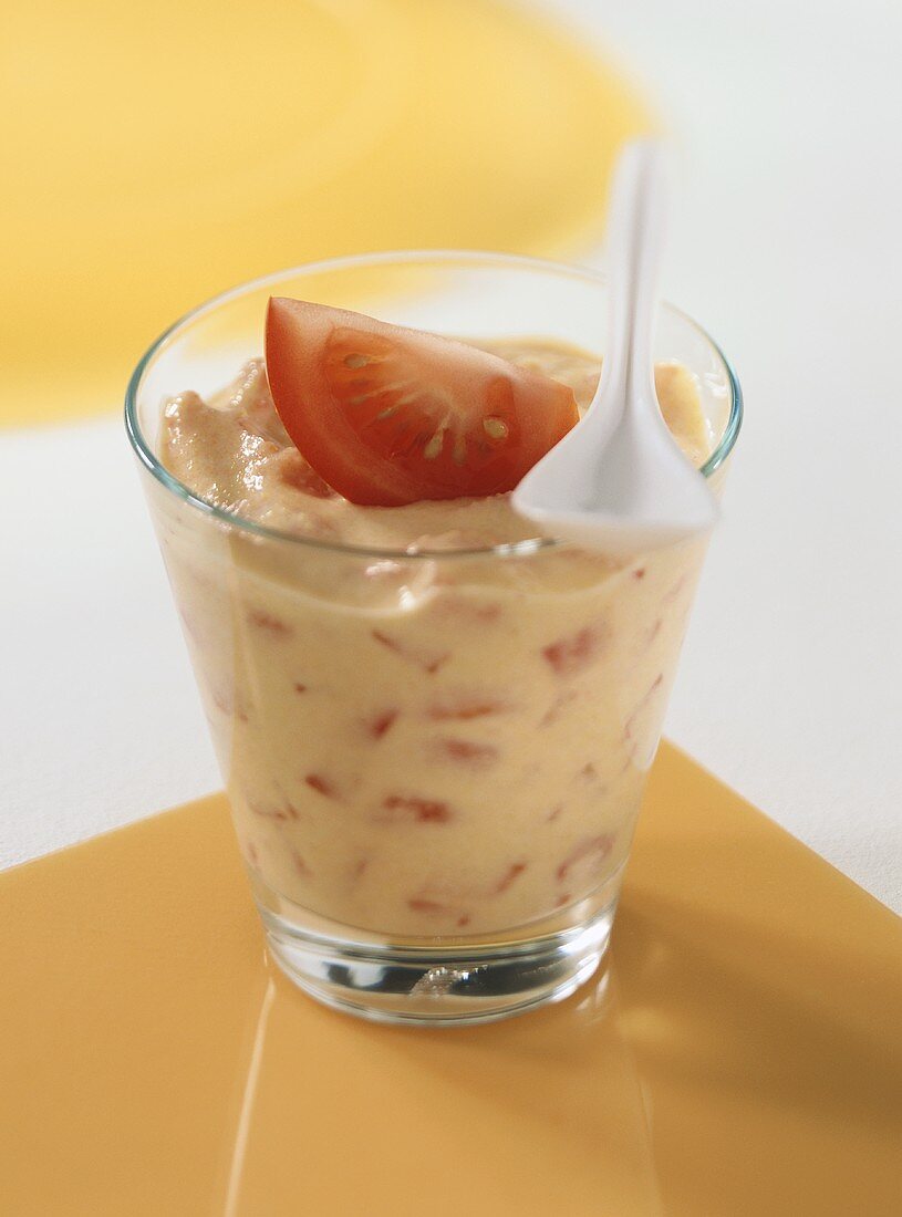 Tomato milk pudding