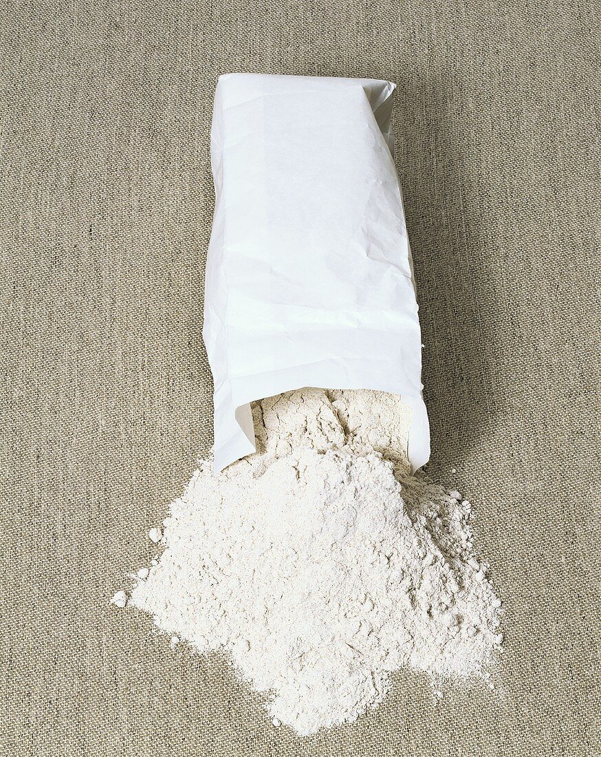 A spilt bag of flour
