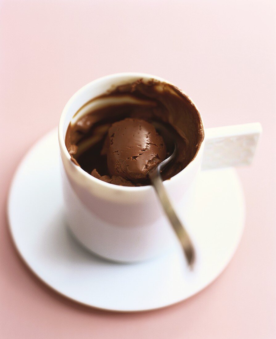 Chocolate cream in a cup