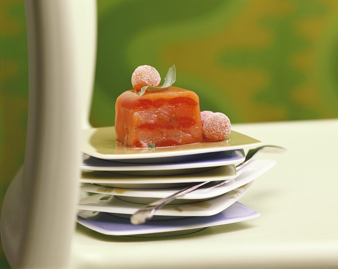 Fruit terrine with agar