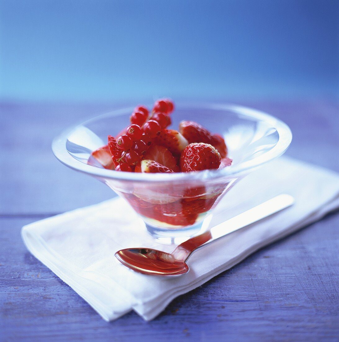 Strawberry and redcurrant salad