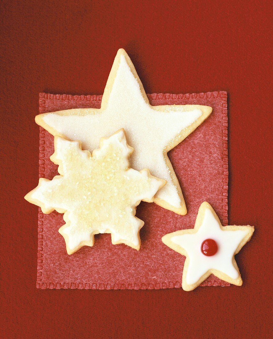 Three Christmas stars