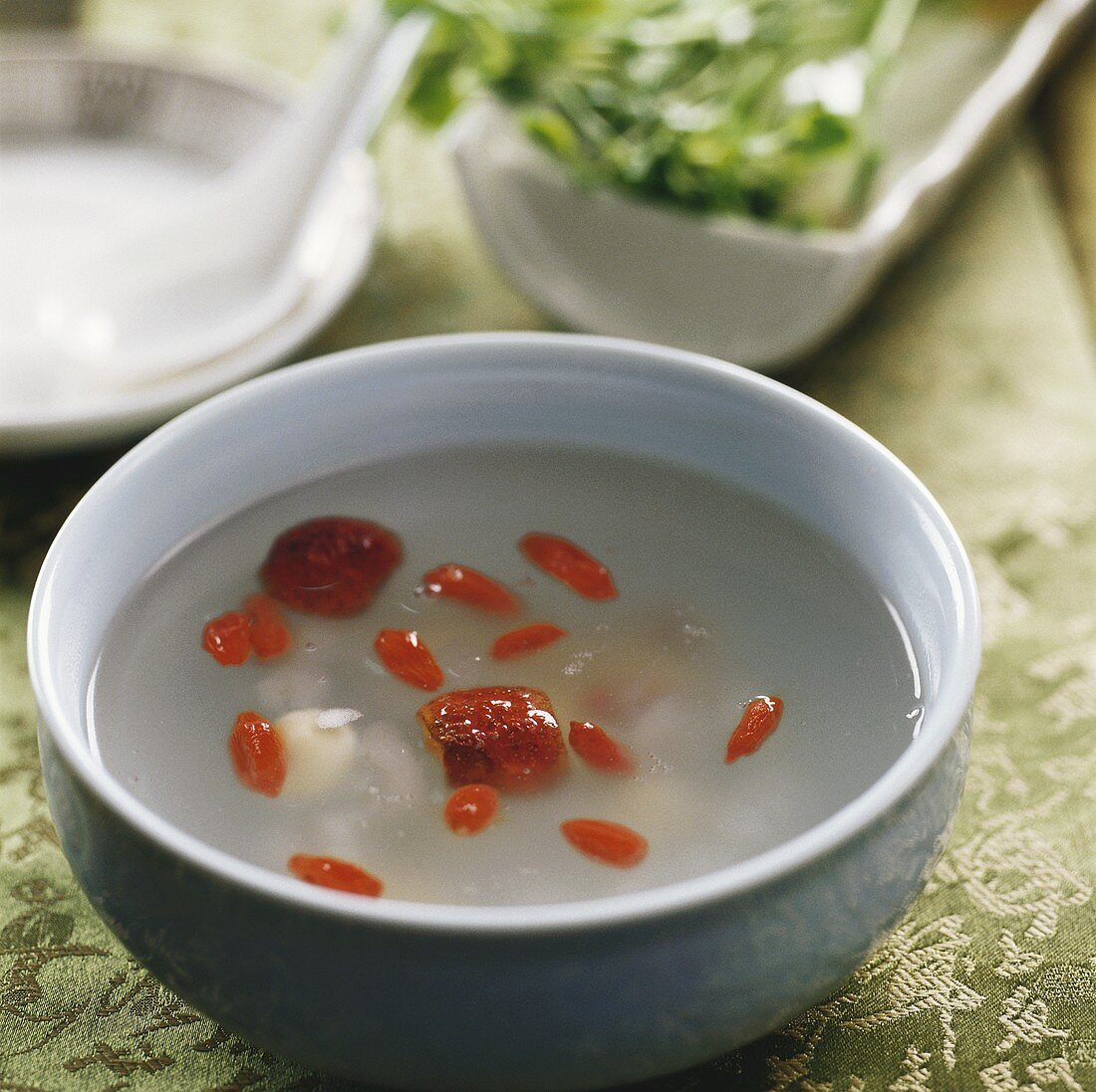 Frog soup with lotus seeds, hawthorn and wolfberries
