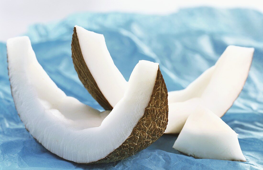 Two wedges of coconut