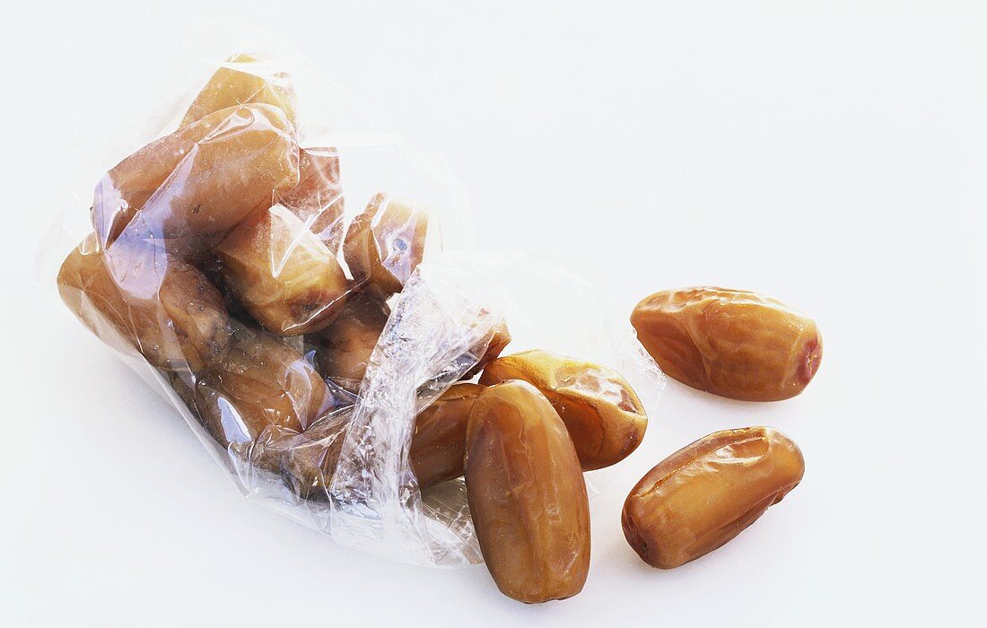 A bag of dried dates