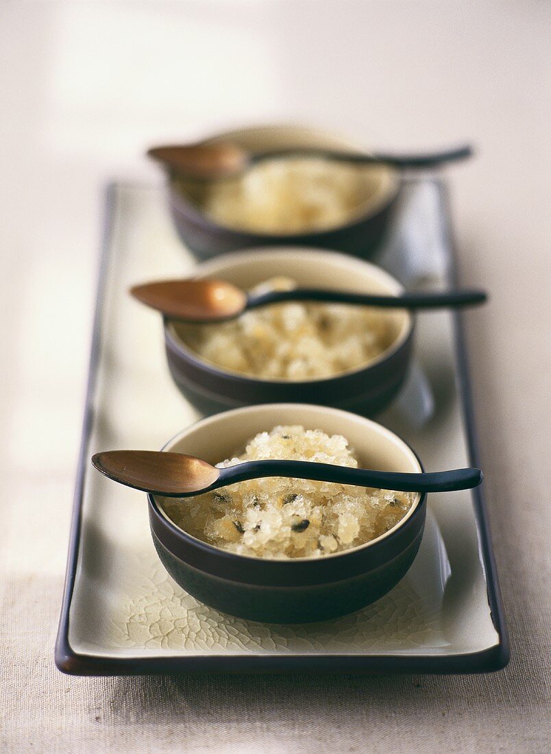 Passion fruit granita