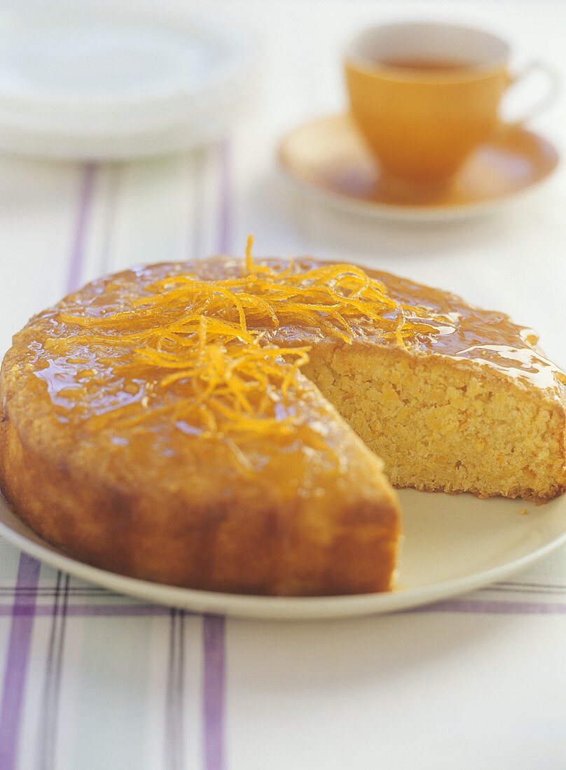 Orange polenta cake