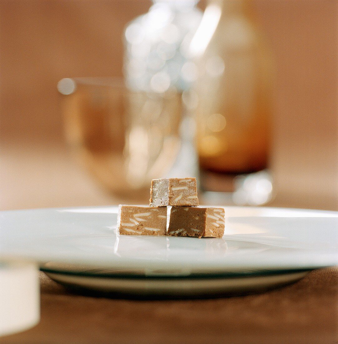 Three nougat sweets