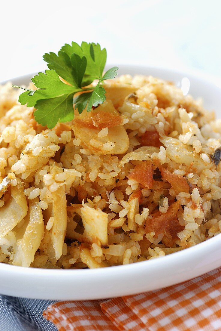 Fried rice with vegetables